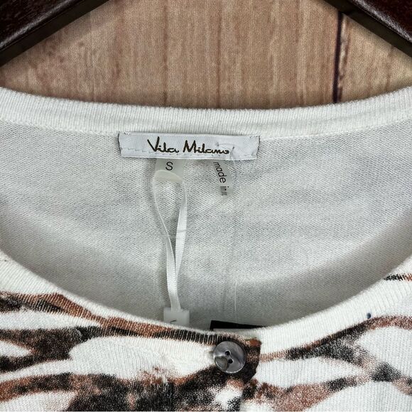 NWT Vila Milano Brown Zebra Cardigan Botton Down Women’s Small Career Lightweigh - Picture 7 of 7